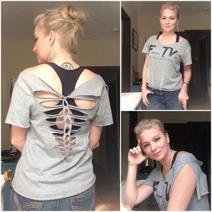 Fashion TVee Singapore Cut-up Upcycled T-Shirt